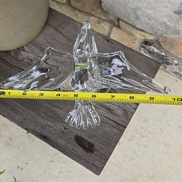 John Riekes Kristaluxus Collection Vintage Handmade Crystal Eagle Paperweight - Picture 15 of 16
